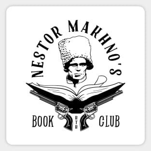 Nestor Makhno's Book Club - Black Version Magnet